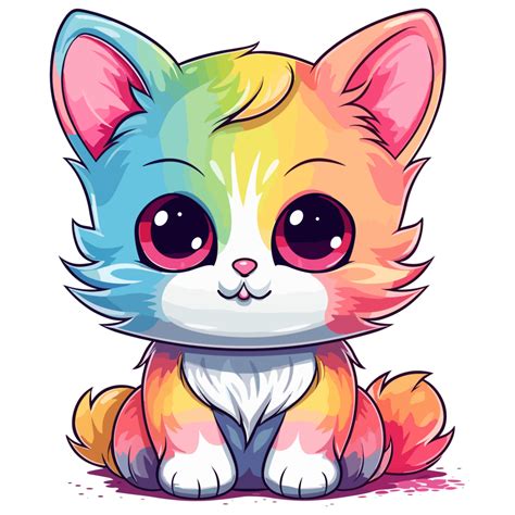 Beautiful Rainbow Cat - 24477756 PNG