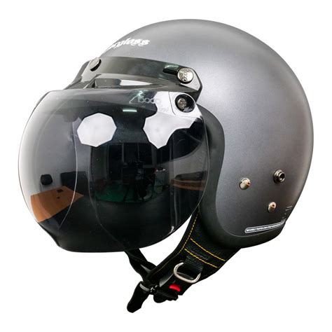 Jual Cargloss CFM Retro Visor Cembung Smoke Helm Half Face Anchor