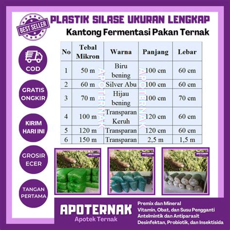 Jual Plastik Silase Mikron Plastik Fermentasi