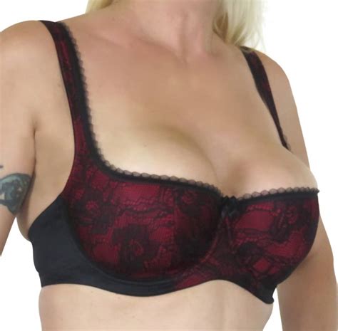 Balconett Halbschale Push Up B Gel Bh Black Cherry