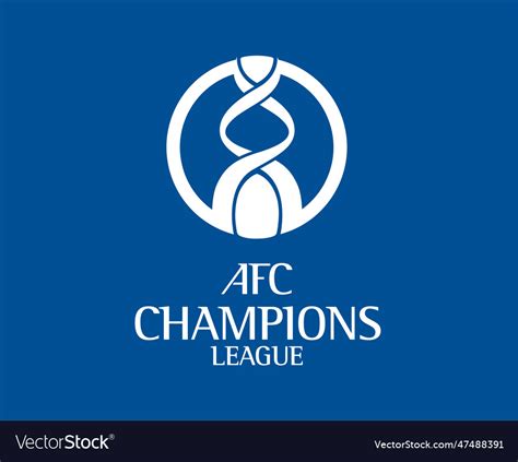 Afc Champions League Logo Symbol With Name White Vector Image