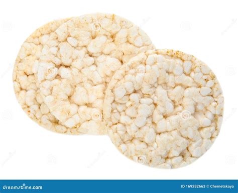 Puffed Rice Cakes Isolated on White. Healthy Snack Stock Image - Image ...