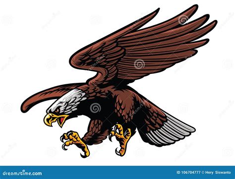 eagle strike stock vector illustration  drawing animal