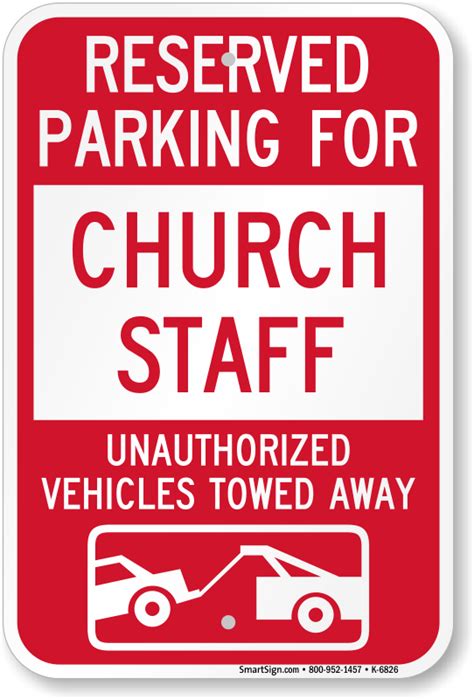 Church Parking Signs