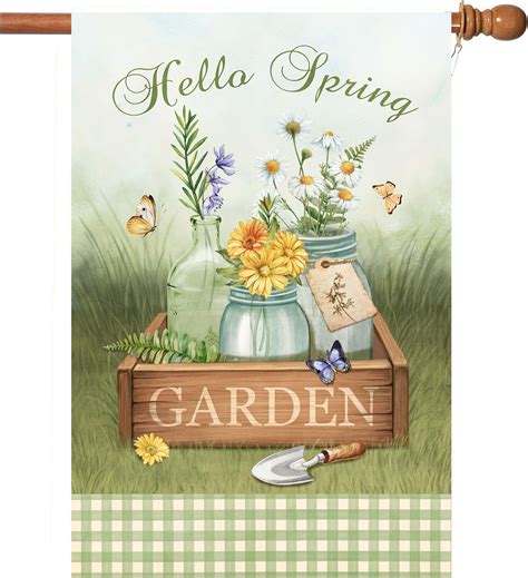 Amazon.com : Flagmax Hello Spring Flag,Spring Garden Flag Welcome