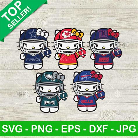 kitty nfl football team svg kitty dallas cowboys svg kitty