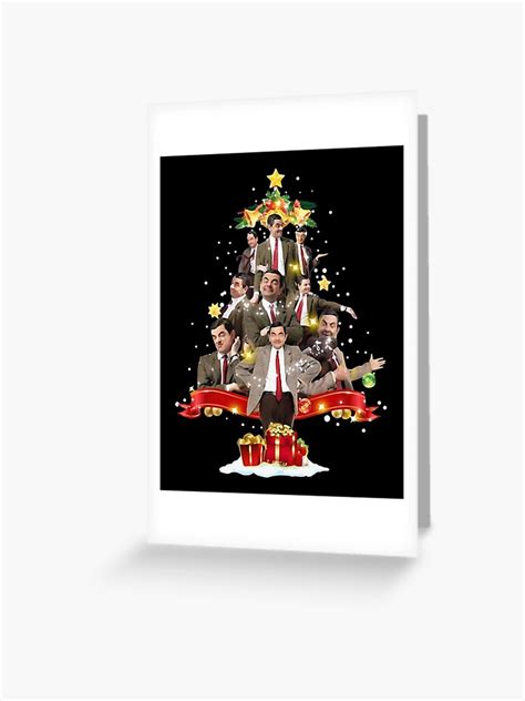 "Mr Bean Christmas Tree" Greeting Card for Sale by ClothingBently | Redbubble