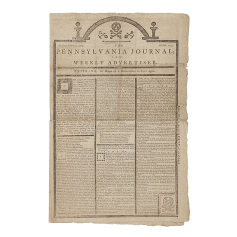 Bradford, William, editor | The "tombstone" issue of the Pennsylvania