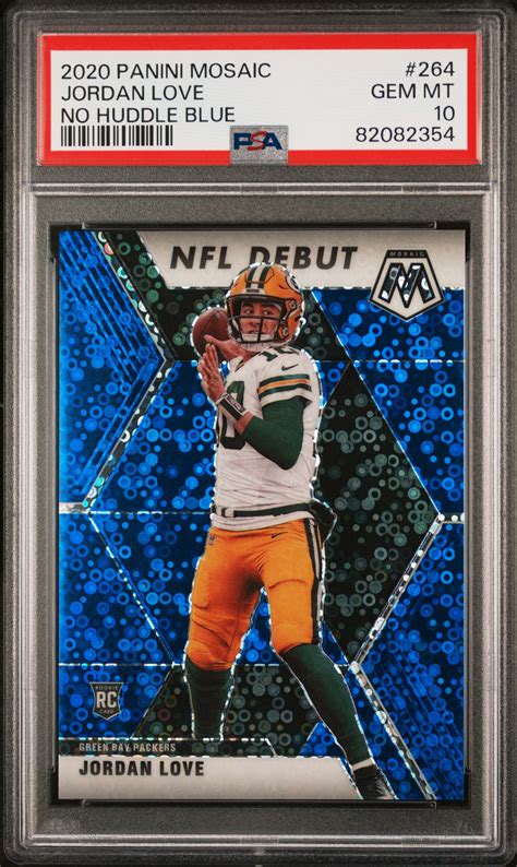 Jordan Love Mosaic Nfl Debut No Huddle Blue Price Guide