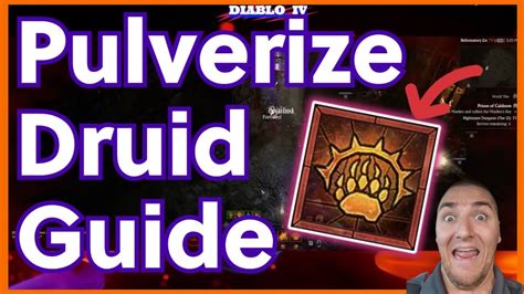 Pulverize Druid Guide META Diablo 4 Strategy Guide YouTube