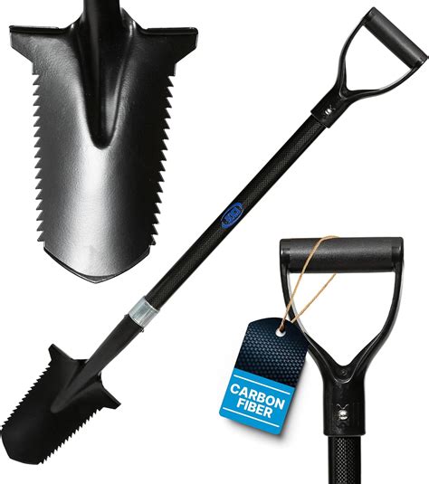 CKG Carbon Metal Detecting Shovel Digging Tool with Double Serrated