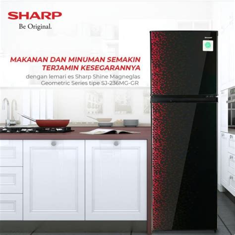 Kulkas Pintu Sharp Shine Magneglas Series Sj Mg Lazada Indonesia