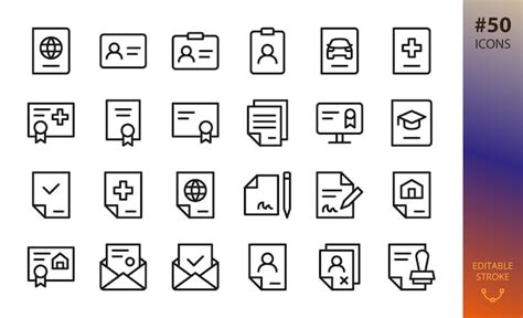 Premium Vector Legal Documents Isolated Icons Set