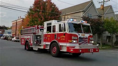 Kearny Nj Fire Department Engine 3 Responding Youtube