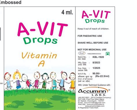 Vitamin A Syrup And Drops Vit A Syrup Latest Price Manufacturers