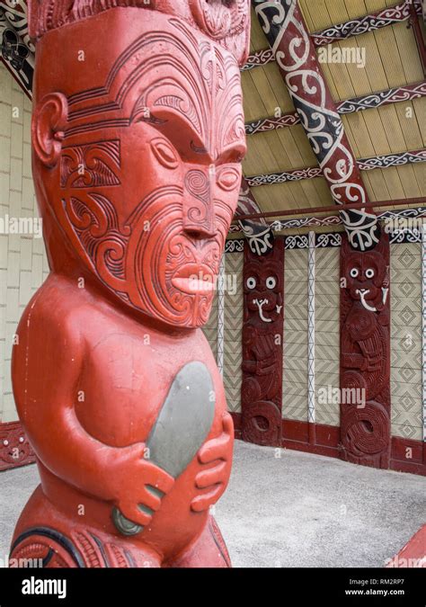 Carved Meeting House Whare Tipuna Te Tokanganui A Noho At Te