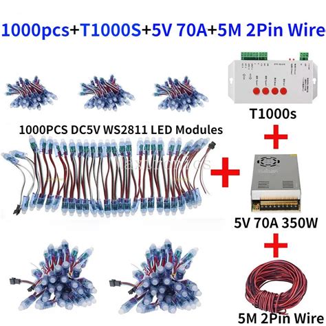 Dc V Pcs Mm Ws Ic Full Color Pixel Led Module Light Ip