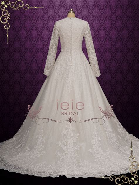 Modest Ball Gown Lace Wedding Dress Harrison Ieie