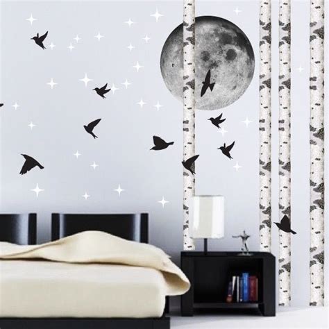 Birds Wallpaper Decal Sticker Black Bird Decals Bird Wall Stickers