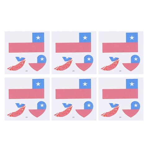 Nuolux Sheets Waterproof National Flag Stickers Temporary Disposable