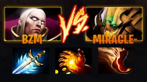 BZM INVOKER Vs MIRACLE SAND KING MID ABSOLUTELY EPIC GAME Dota 2