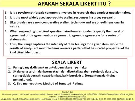 Interpretasi Skor Min Skala Likert 4 Mata Contoh Soalan Skala Likert I Soalan Otosection