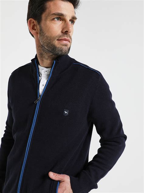 Charles De Seyne Gilet Cardigan Bleu Marine Homme Des Marques And Vous