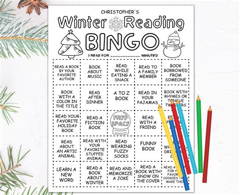 Winter Reading Bingo Challenge Winter Break Reading Challenge Winter