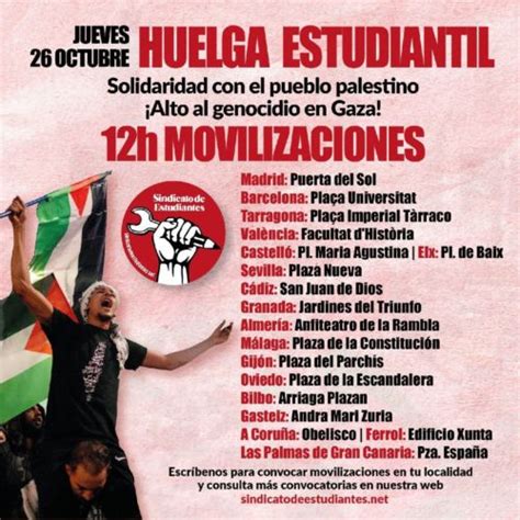 De Octubre Huelga Estudiantil En Solidaridad Con El Pueblo Palestino