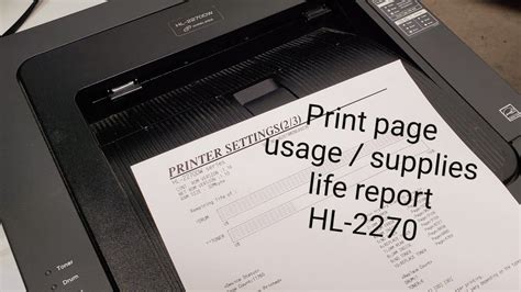 How To Print Test And Page Count Report On Brother Hl Dw Hl Hl