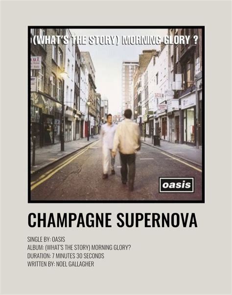 Oasis Champagne Supernova Cover