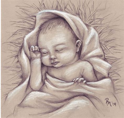 Drawing Of Baby Jesus Baby Jesus Dandy Drawings Art