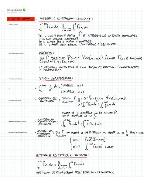 Calcolo Integrale 2 Riassunto Am1 Analisi Matematica I Dh K KEs