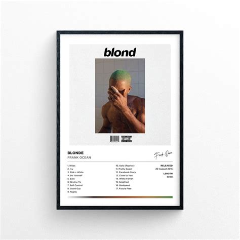 Frank Ocean Album Cover Poster Blonde Album Poster Sold By Alexander