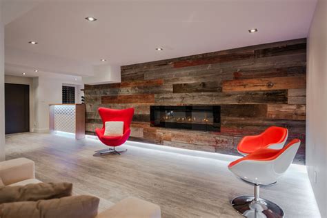 Barn Board Feature Walls Modern Basement Toronto By Barnboardstore