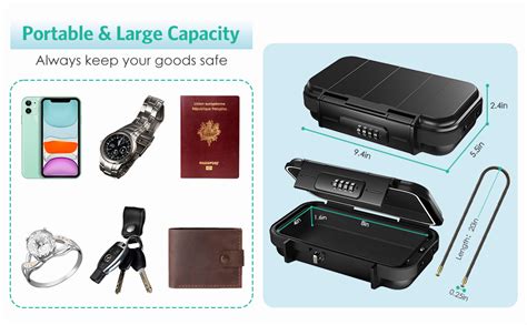 Oria Portable Security Case Large Key Storage Lock Box Combination