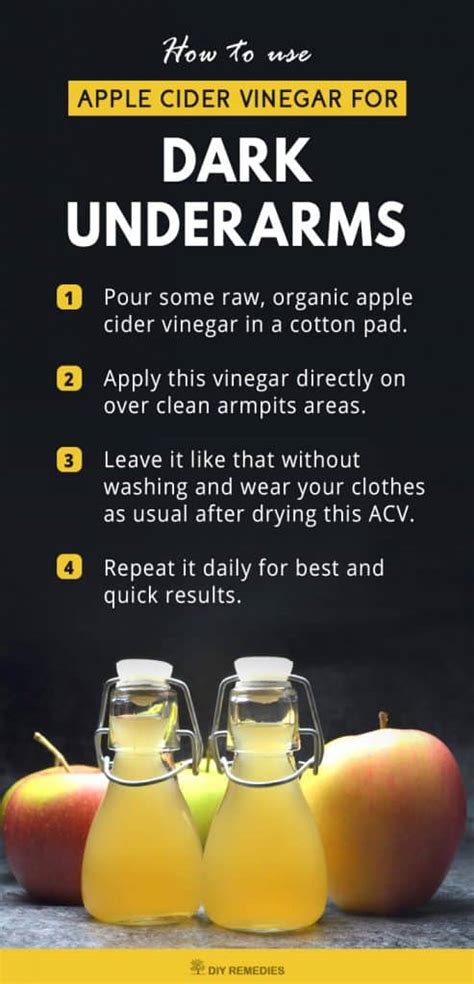 How To Use Apple Cider Vinegar For Dark Underarms