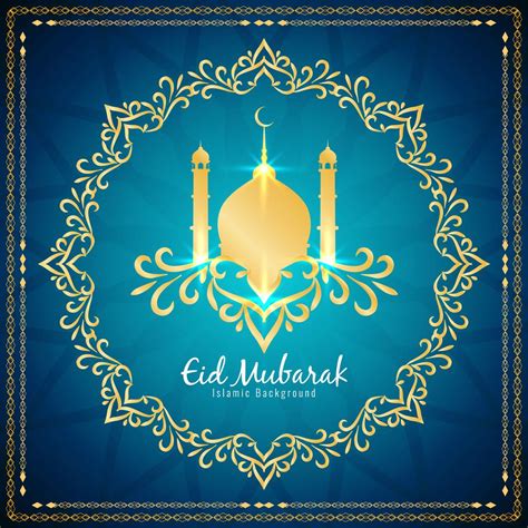 Abstract Elegant Eid Mubarak Greeting Background 528856 Vector Art At