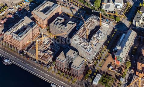 Luftaufnahme Kiel Neubau Wohn und Geschäftshaus Viertel Kieler Hörn