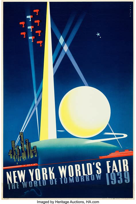 New York World's Fair 1939 Travel Poster (Grinnell Litho. Co., | Lot ...