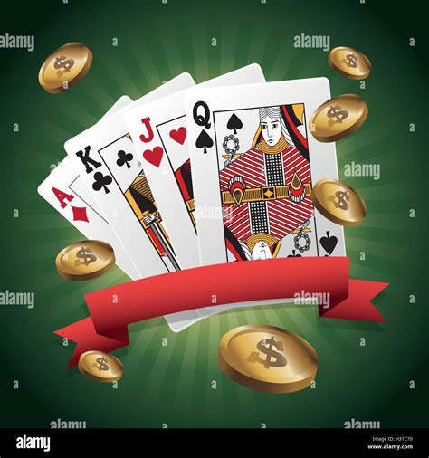 Cards of Poker and coins design Stock Vector Image & Art - Alamy