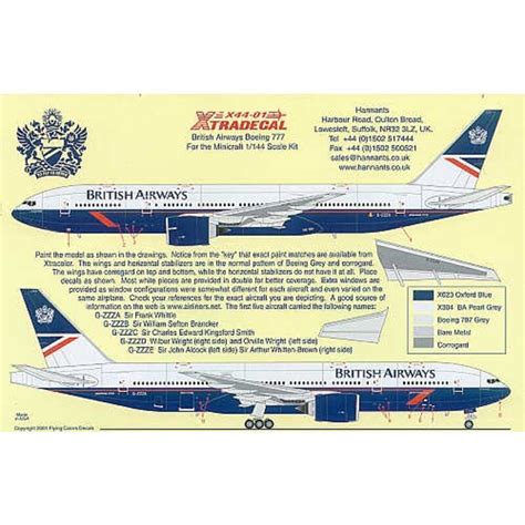 D Cal Xtradecal D Cal Boeing British Airways Landor Delivery S