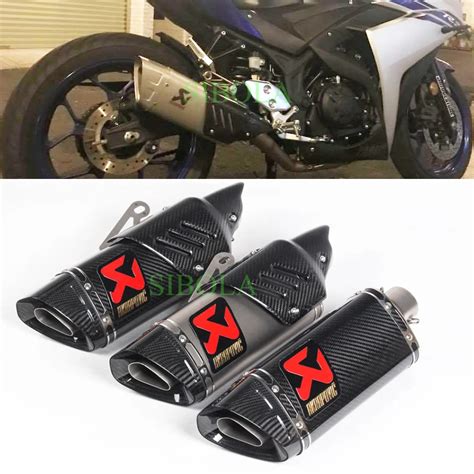 Akrapovic Exhaust Motorcycle Universal Muffler Pipe Carbon Fiber