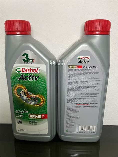 Castrol Activ Step T W Mineral Engine Oil Motorcycle L Liter