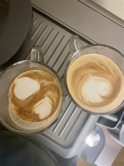 Breville barista express latte art progress : r/espresso