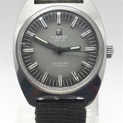 Vintage Tissot Seastar Hand Winding 17j Swiss Mens Watch 5014