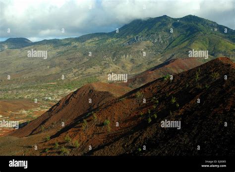 Ascension, Ascension Island, volcano, mountain, sisters peak, lava ...