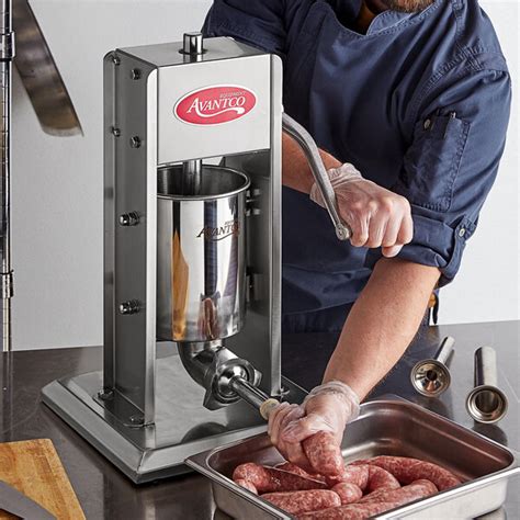 Avantco SS 7V 7 Lb Stainless Steel Vertical Manual Sausage Stuffer