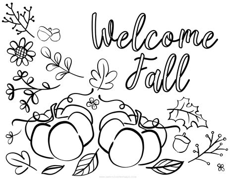 Welcome Fall Coloring Pages Coloring Pages