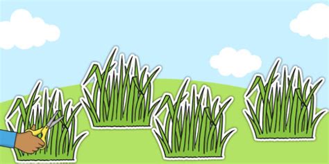 FREE! - Cut-out Green Grass - shapes, grass, plants, landscape, image